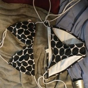 Op mix & match string bikini white black coord set for big breasts & tiny waist!